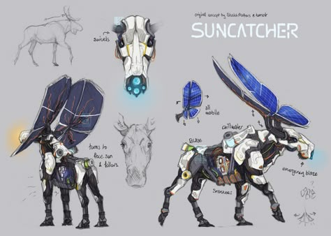 Suncatcher | Gallery Horizon Horizon Machines, Horizon Zero Dawn Robot, Robotic Creatures, Mechanical Animals, Robot Animal, Manta Rays, Whale Sharks, Forbidden West, Arte Robot