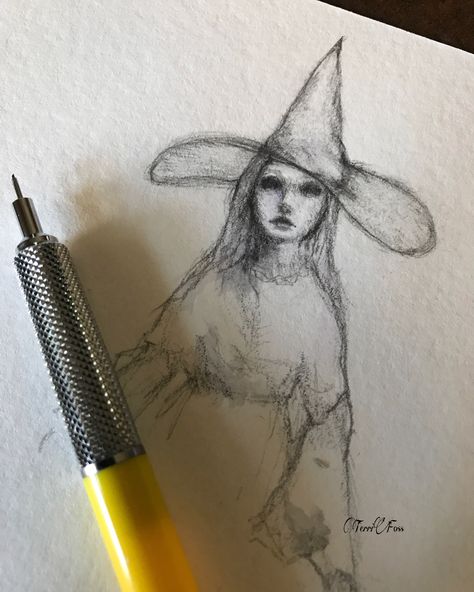 Witch Sketch Pencil, Witch Drawing Pencil, Witch Sketch, Witch Drawing, Abc Art, Fairytale Photography, Sketch Pencil, Halloween Drawings, Witch Halloween