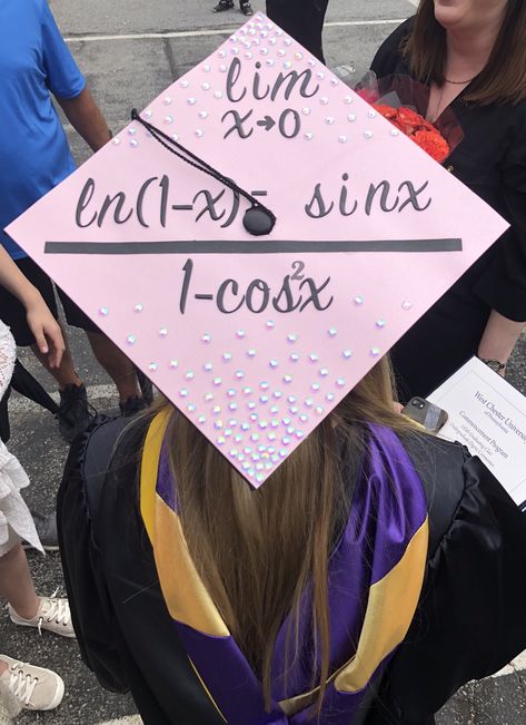 Math graduation cap ➗ Math Major Graduation Cap, Math Grad Cap, Math Teacher Graduation Cap, Math Graduation Cap, Computer Science Graduation Cap, Engineering Graduation Cap, Science Graduation Cap, Cap Inspiration, Grad Cap Ideas