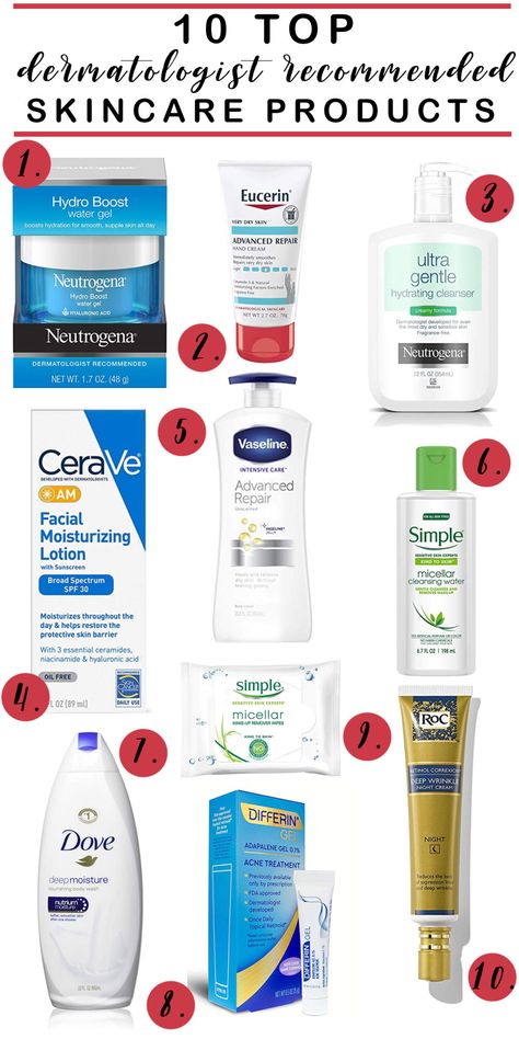 10 Top Dermatologist Recommended Drugstore Skincare Products... | The Blue Hydrangeas - A Petite Fashion and Lifestyle Blog Skin Cycle, Pharmacy Skincare, Simple Micellar Water, Best Drugstore Moisturizer, Drugstore Skincare Routine, Dermatologist Recommended Skincare, Facial Tips, Drugstore Skincare, Blue Hydrangeas