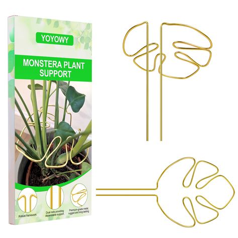 PRICES MAY VARY. 【Stable plant support】Made of aluminum and featuring a unique leaf-shaped design, this not only allows for adjusting plant support and protection for plants but also adds a touch of elegance and style to the display of plants. 【Functional & Aesthetical monstera support】The plant support Stakes keeps the plant growing tall and straight, while also preventing vines from spreading out, thus protecting the plant from the impacts of strong winds, heavy rain, and its own weight. 【Wide Monstera Support, Monstera Plant Support, Plant Support Stakes, Plant Cages, Planter Wall, Plant Growing, Monstera Plant, Flower Therapy, How To Grow Taller