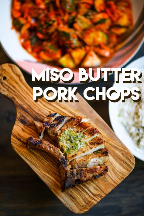 Miso Pork, Pork Chop Recipes Grilled, Healthy Cheese, Seonkyoung Longest, Miso Butter, Grilled Pork Chops, Summer Grilling Recipes, Cucumber Recipes Salad, Marinated Pork