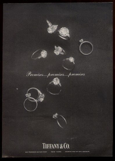 Tiffanys Jewelry, Tiffany's Jewelry, Large Diamond Engagement Rings, Watch Advertising, Vintage Tiffany Jewelry, Jewellery Ads, Tiffany Engagement, Tiffany Engagement Ring, Ad Ideas