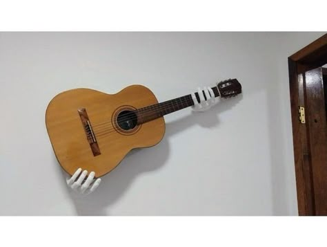 Guitar Wall Mount, Music Room Design, Guitar Wall Hanger, Food Art Photography, Guitar Room, 3d Printing Art, 3d Printing Diy, Hanger Holder, Guitar Wall