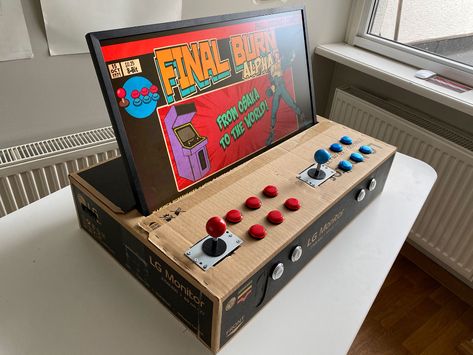 Build an arcade machine at home: Step-by-step guide - Lokalise Blog Diy Arcade Machine, Home Arcade, Pi Arcade, Arcade Table, Arcade Buttons, Diy Arcade Cabinet, Retro Arcade Machine, Arcade Room, Tech Diy