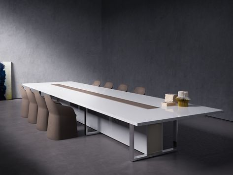 Download the catalogue and request prices of Board | lacquered meeting table By sinetica, lacquered rectangular wooden meeting table with cable management Modern Office Design, Elegant Furniture, Meeting Table, Conference Table, Household Furniture, Office Table, Office Interior Design, Meeting Room, Formal Dining Room