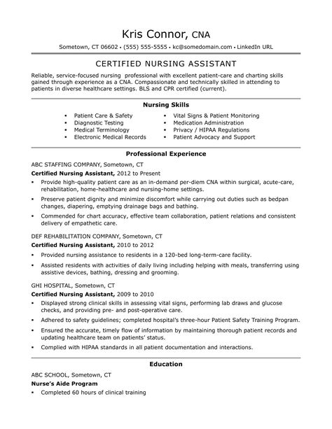 Nursing jobs are in demand, so it's important that your CNA resume be up to date and include all the information that recruiters are looking for. Here's a sample template for a CNA resume. Babysitting Resume, Cna Jobs, Hard Skills, Nurse Skills, Medical Assistant Resume, Resume Template Examples, School Diploma, Medication Administration, Good Resume Examples