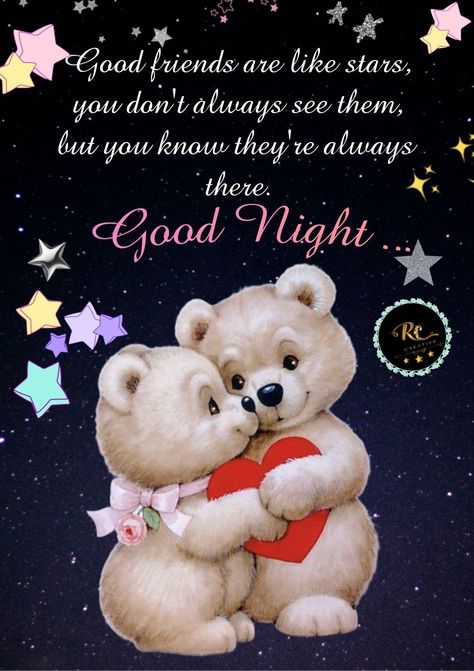 Good Night Friends Friendship, Good Night Hugs, Hugs Friends, Kiss Animated, Good Night Dear Friend, Good Night Hug, Good Night Blessings Quotes, Calm Place, Morning Gifs