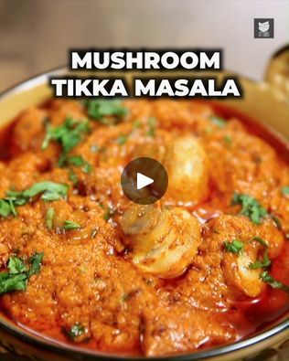 Mushroom Tikka Masala |  Restaurant Style Mushroom Tikka Masala | chef Varun | Try Chef Varun Inamdar's "Mushroom Tikka Masala" dish with rice or Tandoori Roti and let us know how it turns out.

Host: Varun Inamdar 

Ingredients:... | By Get Curried | Today let's make everyone's
favourite mushroom tikka. But let's not stop at that. Let's
make mushroom tikka masala. Like I said to make mushroom
tikka masala the first step is to make mushroom tikka. So
let's begin with that. Like for all tikkas it's a standard
recipe. Let's first begin with yoghurt or curds. To this to
make it nice thick and so that the marination kind of wraps
around the mushroom. I'm going to add in roasted graham
flour. Time to add in spices. The first one is karam masala
along with this ginger and garlic paste, red chill Mushroom Tikka Recipe, Mushroom Tikka Masala, Mushroom Indian Recipes, Mushroom Gravy Recipe Indian, Mushroom Recipes Indian, Mushroom Tikka, Mushroom Masala Recipe, Mushroom Masala, Baby Potato