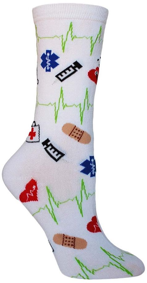 Medical Clothes, Nurse Socks, Nursing Accessories, Unique Socks, Baby Gender Reveal Party, Funky Socks, New Nurse, Future Nurse, Nurses Day