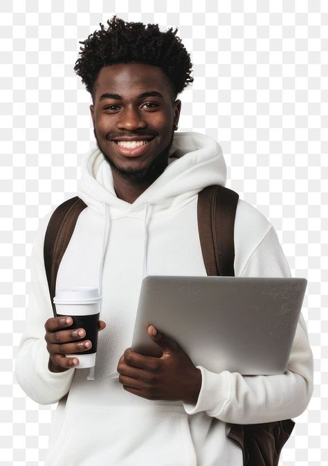 Student With Laptop, Students Png, Man With Laptop, Aesthetic Pngs, Student Images, Hoodie Png, Cakes Design, Student Laptop, Png Elements