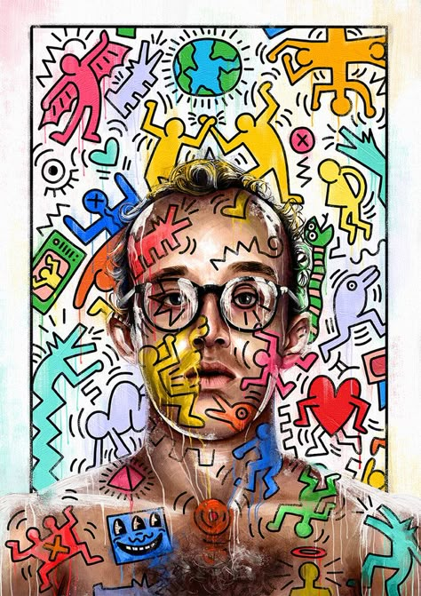 Keith Haring Portrait, Beer Stand, Keith Haring Art, Haring Art, Art Terms, Keith Haring, Mood Board Fashion, Graffiti Art, Artsy Fartsy