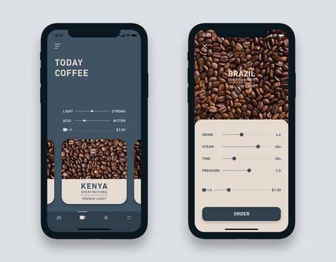 Coffee App Design, Application Ui Design, Ui Design Mobile, Ui Ux 디자인, App Concept, Mobile App Design Inspiration, App Interface Design, Mobile Web Design, Ios Design