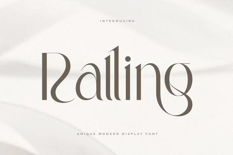 Ralling - Unique Luxury Modern Display Font, Sans-Serif ft. elegant & modern - Envato Elements Spiritual Font, Flowy Fonts, Soft Fonts, Commercial Free Fonts, Serif Logo, Free Commercial Fonts, Sports Fonts, Luxury Font, Blog Video