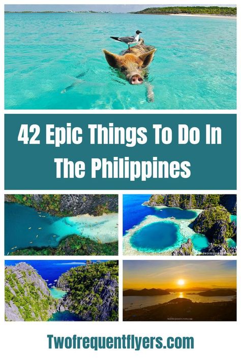 Epic Things To Do In The Philippines _ Complete Travel Guide Places To Go In The Philippines, Things To Do In Philippines, Philippine Flag Sun, Phillipines Travel, Philippines Itinerary, Asia Travel Outfit, Outfits Asian, Philippines Travel Guide, Coron Palawan