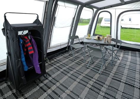 Caravan Awning Ideas, Caravan Awning Interior Ideas, Caravan Awning Interior, Chevy G20, Camper Van Interior, Porch Awning, Caravan Holiday, Caravan Awnings, Awning Accessories