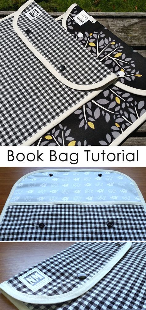 Book Case Sewing Pattern, Book Bag Sewing Pattern Free, Diy Book Bag Pattern, How To Make A Book Bag, Book Bag Patterns To Sew, Sew Book Bag, Library Bag Pattern, Book Bag Pattern Free, Sewing Book Bag