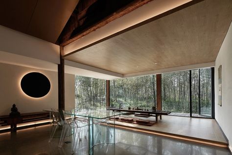 Gallery of Boundless Xixi Tea Room / AT DESIGN - 2 Restaurant Design Concepts, Chinese Tea Room, China House, Tea Display, Beam Structure, Tea Lounge, Chinese Interior, Hangzhou China, Asian Interior