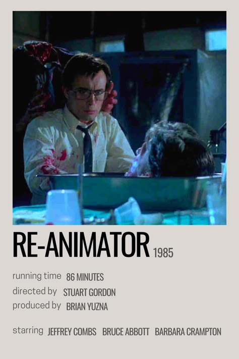 Re Animator Poster, Re Animator 1985, Animator Aesthetic, Reanimator Poster, The Reanimator Fanart, Reanimator Comic, Jeffrey Combs, Reanimator Memes, Re Animator