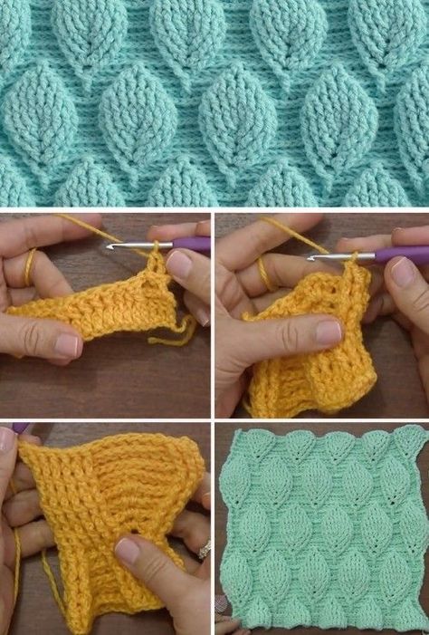 Crochet Leaf Stitch - Tutorial | Beautiful Skills - Crochet Knitting Quilting | Bloglovin’ Crochet Leaf Stitch, Leaf Stitch, Crochet Blouses, Crochet Pattern Tutorial, Crochet Leaf, Crochet Leaf Patterns, Crochet Blanket Designs, Easy Crochet Projects, Crochet Leaves