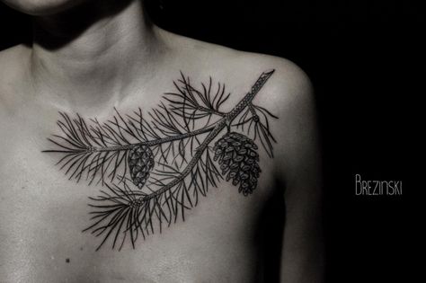 Would prefer in color. Might want a different placement. Signifies endurance. Pine Tree Tattoo Men, Pinecone Tattoo, Pine Tattoo, Tree Tattoo Men, Pine Tree Tattoo, Branch Tattoo, Muster Tattoos, Tree Tattoo Designs, Facial Tattoos