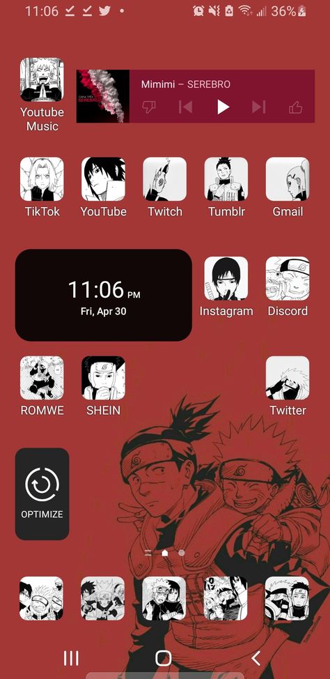 Naruto homescreen 1 Iphone Background, Naruto, Tumblr, Layout, Iphone, Instagram