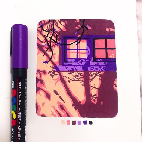 ✏︎ myang18 ⎜Instagram Posca Marker, Posca Art, Gouache Art, Arte Inspo, Arte Sketchbook, Paint Marker, Sketchbook Inspiration, Pen Art, Marker Art