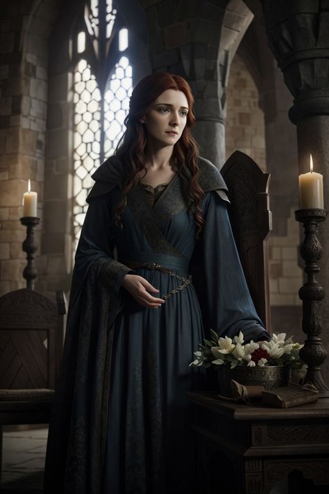 Winterfell Dress, Goddess Clothing, House Tully, Catelyn Stark, Goddess Outfit, Fantasy Clothes, Luxury Tents, Game Of, Fantasy Novels