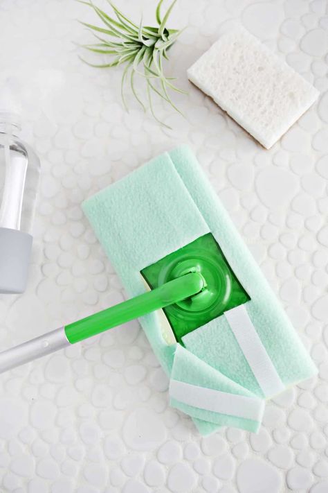 5 Minute Reusable Swiffer Cover DIY (No-Sew!) Swiffer Cover, Diy Dishwasher Tablets, Swiffer Pads, Twine Diy, Makeup Remover Pads, A Beautiful Mess, Fabric Scissors, Beautiful Mess, Eco Friendly House