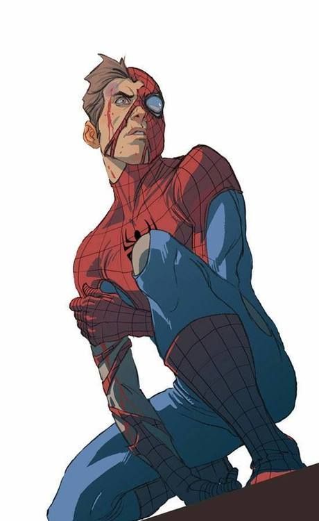 battle damaged- spider man Image Spiderman, Comics Anime, The Spider, Spiderman Art, Superhero Art, Amazing Spiderman, Comic Book Characters, Amazing Spider, Comic Heroes