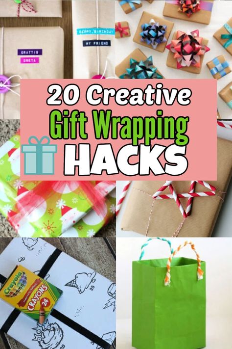 Gift Wrapping Hacks - 20 Tips for Wrapping Gifts Silly Gift Wrapping Ideas, Cute Baby Shower Gift Wrapping Ideas, Bridal Shower Gift Wrapping Ideas Creative, Creative Birthday Wrapping Ideas, First Birthday Gift Wrapping Ideas, Baby Boy Gift Wrapping Ideas, Kids Gift Wrapping Ideas, Cute Ways To Wrap Baby Shower Gifts, Diy Gift Wrapping Ideas Creative