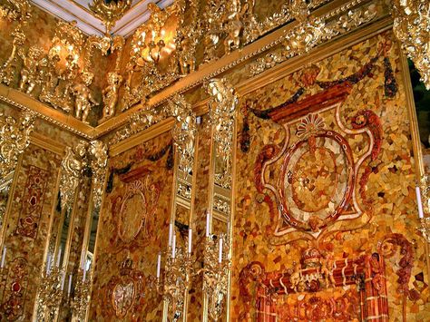 Catherine’s Palace - Amber Room | by larrywkoester Charlottenburg Palace, Amber Room, Peter The Great, Catherine The Great, Ancient Origins, Loire Valley, Petersburg Russia, Wroclaw, Eiffel Tower Inside