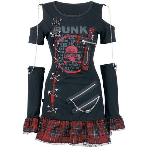 Punkrock Shirt ($41) ❤ liked on Polyvore featuring tops, dresses, shirts and dresses/skirts Alt Clothes, Swaggy Outfits, Alternative Outfits, Kpop Fashion Outfits, And Dresses, Performance Outfit, Edgy Outfits, Stage Outfits, Kpop Outfits