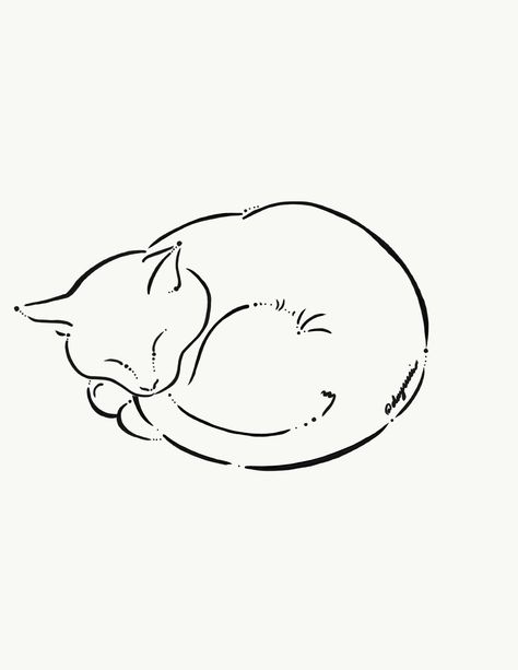 Commission personalized black and white simple sleeping cat tattoo design Sleeping Tattoo, Cat Silhouette Tattoos, Minimalist Cat Tattoo, Tattoo Gato, Cat Outline Tattoo, Black Cat Drawing, Sleeping Drawing, Cat Tattoo Simple, Cat Outline