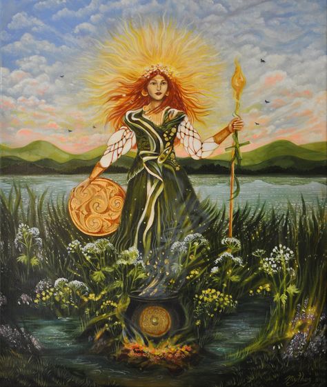 Brighid Goddess, Celtic Deities, Irish Goddess, Goddess Magick, Celtic Druids, Celtic Gods, St Brigid, Celtic Goddess, Celtic Mythology