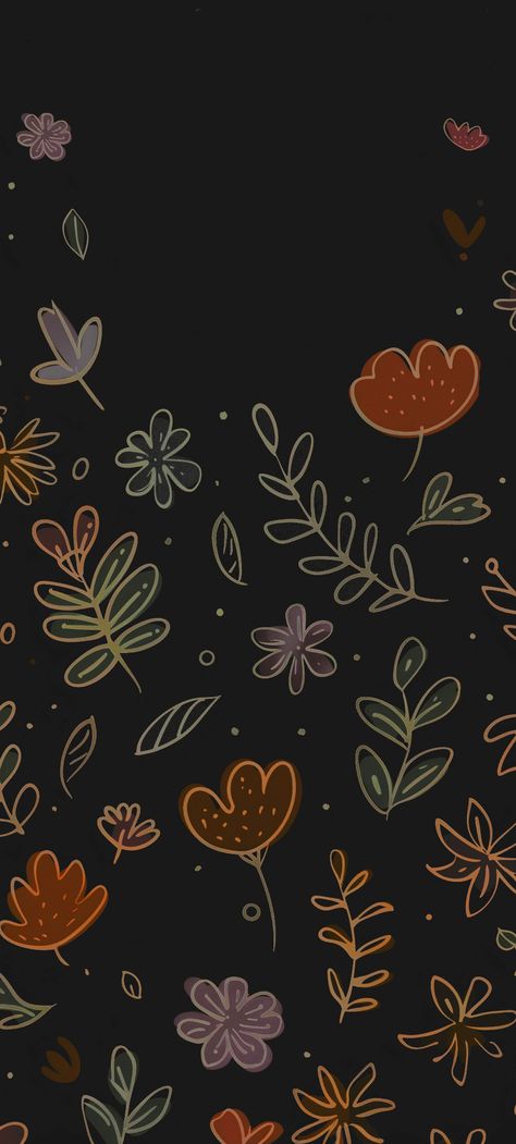 Habit Calendar, Wallpaper With Flowers, Fall Backgrounds Iphone, November Wallpaper, Dark Pattern, Flowers Dark, Iphone Wallpaper Fall, Cute Flower Wallpapers, Cute Simple Wallpapers