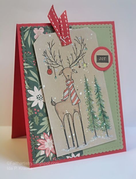 Simply Holiday Deer 2 Deer Christmas Cards, Deer Stamp, Unity Stamps, Deer Christmas, Love Tag, Christmas Deer, Paper Design, Handmade Cards, My Blog