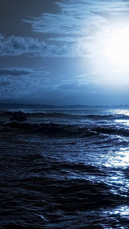 Ocean Night Aesthetic, Ocean At Night Aesthetic, Ocean Wallpapers, Water At Night, Night Ocean, Ocean At Night, Arctic Sea, Ocean Sky, Ocean Wallpaper