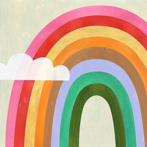 Rainbow Illustration, Minted Art, Rainbow Clouds, Diy Watercolor Painting, Keno, Rainbow Art, Childrens Art, Art Wall Kids, Abstract Wallpaper