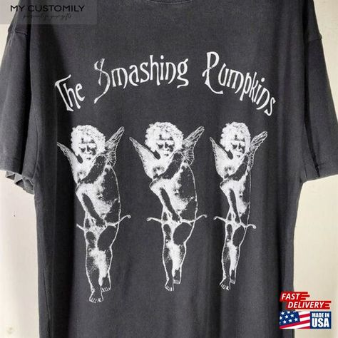 The Smashing Pumpkins T-Shirt 90S Rock Tee Classic Unisex Check more at https://mycustomily.com/product/the-smashing-pumpkins-t-shirt-90s-rock-tee-classic-unisex/ Smashing Pumpkins Shirt, Valentine Board, The Smashing Pumpkins, Vintage Band T Shirts, 90s Rock, Diy Shirts, Smashing Pumpkins, Rock Tees, Pumpkin Shirt