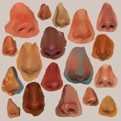 Nose Drawing, Art Help, Arte Sketchbook, Digital Painting Tutorials, Art Et Illustration, Dessin Adorable, Drawing Stuff, Art Refs, Anatomy Art