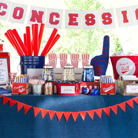 baseball set Baseball Birthday Party Decorations, Concessions Banner, Baseball Theme Birthday, Candy Tables, Baseball Theme Party, Sweet Tables, Baseball Birthday Party, Baseball Party, Accessory Ideas