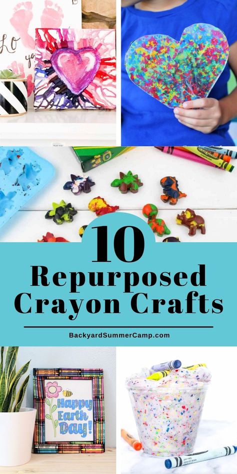 Make repurposed crayon crafts with your kids to give old, broken art supplies a new life as art, slime, picture frames, and more fun ideas. Things To Do With Old Crayons, Leftover Crayon Ideas, Crafts With Old Crayons, Broken Crayon Crafts, Crayon Crafts For Kids, Old Crayon Crafts Upcycle, Craft With Old Crayons, Old Crayon Crafts, Making Crayons From Broken Crayons