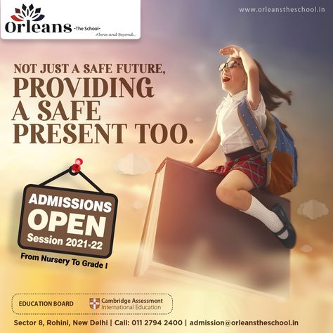 As the world restarts, give your kids a jumpstart with Orleans School where we concentrate not only just academic education but the holistic development of students. Admissions Open Now. . . . . #Orleans #AdmissionsOpen #SchoolAdmission #GirlsSchool #School #Schools #Education #BestSchool #Admission #Admissions #Girls #AdmissionOpen #Students #Competitions #ClubActivities #Activities #Opportunity #InternationalSchools #PlaySchool #CbseSchool #BestEducation #Cbse #Talent #SchoolActivity School Admission Creative Ads, School Admission Open Creative Poster, School Creative Post, Admission Open Creative Ads, School Admissions Poster, Admission Open Creative Poster, Admission Open Creative, Admission Open Design, School Creative Ads