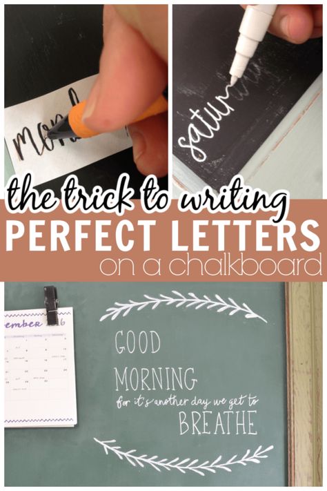 How To Do Chalkboard Lettering, Diy Chalkboard Lettering Tutorials, Vinyl On Chalkboard, How To Write With Chalk Markers, Mini Chalkboard Signs Ideas, How To Write On Chalkboard Sign, How To Make A Chalkboard Sign, Craft Show Chalkboard Sign, Sign Writing Ideas