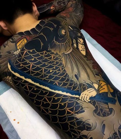 Mission Tattoo, Japanese Back Tattoo, Traditional Japanese Tattoo Designs, Street Tattoo, Clever Tattoos, Thigh Piece, Back Tattoos For Guys, Irezumi Tattoos, Traditional Japanese Tattoos