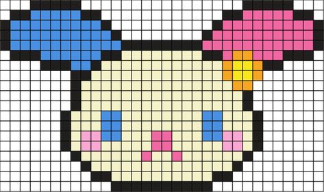 Usahana Perler Perler Bead Pattern | Bead Sprites | Characters Fuse Bead Patterns Perler Beads Pixel Art, Sanrio Characters Perler Beads, Cute Perler Bead Patterns Kawaii, Sanrio Pearl Beads Pattern, Bead Perler Pattern, Perler Bead Patterns My Melody, Cinamoroll Pearler Beads, Kpop Perler Beads, 14x14 Perler Bead Patterns