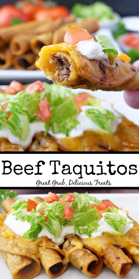 Beef Taquitos are loaded with tender beef, wrapped in a corn tortilla, and deep fried until perfectly crispy. Taco Cones Recipe, Shredded Beef Taquitos, Beef Taquitos, Corn Tortilla Recipes, Taquitos Beef, Fried Tacos, Taquitos Recipe, Mexican Recipe, Fish Taco