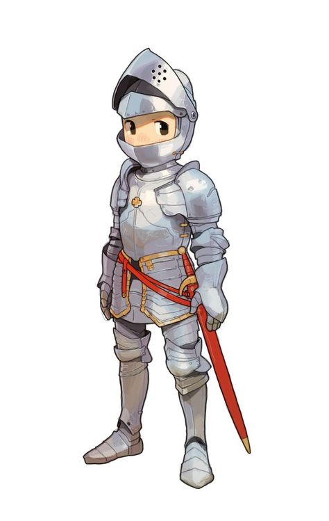 Chibi Knight, Cartoon Knight, Chibi Games, Knight Drawing, Anime Military, Knight Art, Knight Armor, Concept Art Character, Chibi Characters