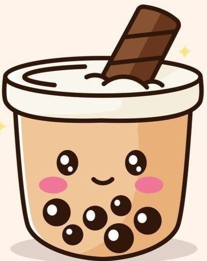 Kawaii Logo, Cute Boba, Bubble Tea Boba, Boba Drink, Cute Easy Doodles, Tea Art, Simple Doodles, Bubble Tea, Cute Kawaii